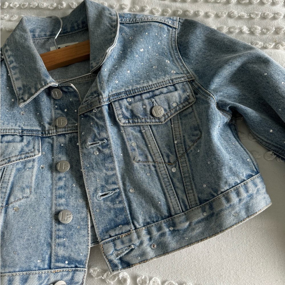 DIAMOND STUDDED DENIM JACKET